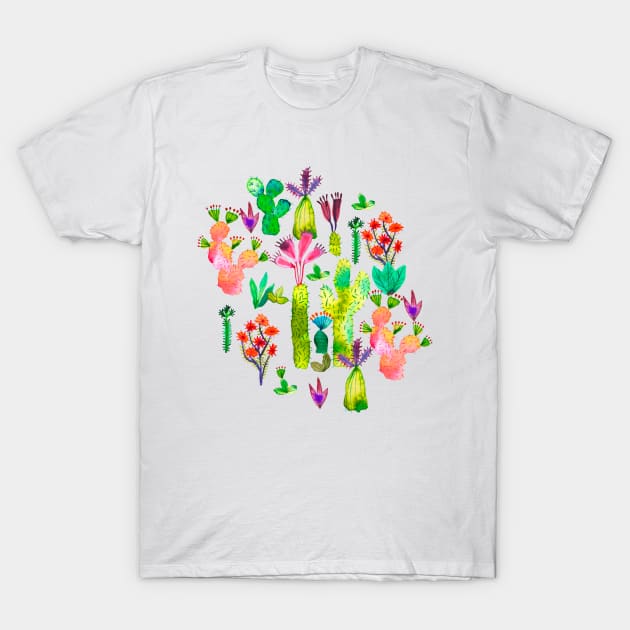 Cacti Succulents Garden T-Shirt by ninoladesign